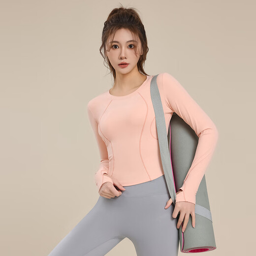 Freestyle sports tops for women in spring and summer new outdoor training running fitness wear Pilates yoga quick-drying long-sleeved T-shirt