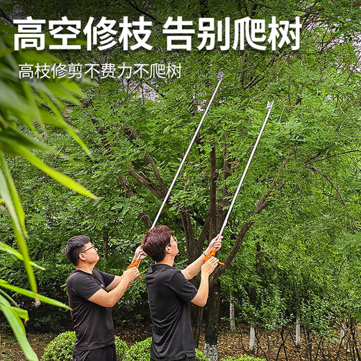 DELIXI ELECTRIC high-branch shears, high-altitude pruning shears, telescopic poles, stainless steel pruning high-branch fruit trees, special scissors for pruning branches, 1.8-3 meters upgraded telescopic saw, pruning and plucking, three-purpose +