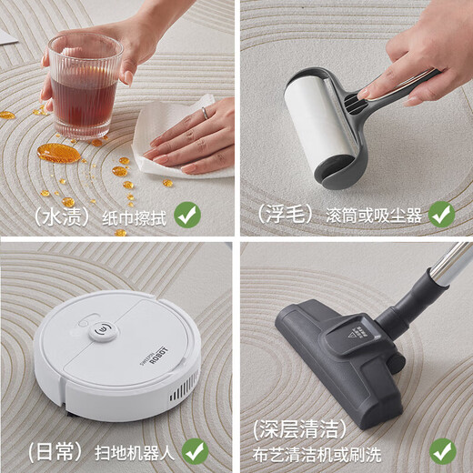布迪思地毯卧室大面积满铺家用客厅毯沙发茶几轻奢防滑毯简约可定制地毯 现代6174【加厚圈绒】 240*400CM【属于定制不退换】