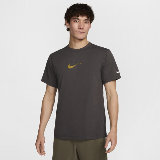 
Nike (NIKE) official HYVERSE DRI-FIT men's sun protection quick-drying short-sleeved top summer T-shirt HV4882 299 medium gray/desert moss green/silver XL