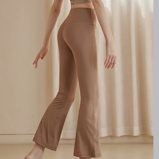 LULUUVTTOH High Waist Hip Lifting Yoga Pants Women's Nude Flared Pants Seamless Stretch Pants Pilates Sports Fitness Wide Leg Pants Scented Whale Blue M Recommended 95-110 Jin Jin equals 0.5 kg