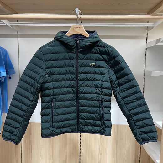 LACOSTE French crocodile men's autumn and winter casual lightweight warm water-repellent short down jacket for men | BH8522 031/black L 50