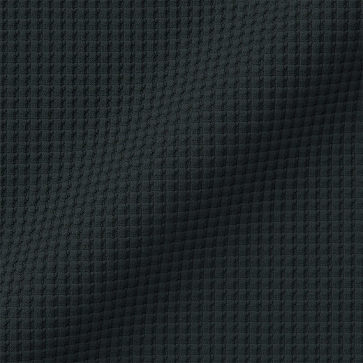 MUJI Men's UV Protection Waffle Henry Collar Long Sleeve T-Shirt Men's Bottoming Shirt Men's Spring Black XL (180/104A)