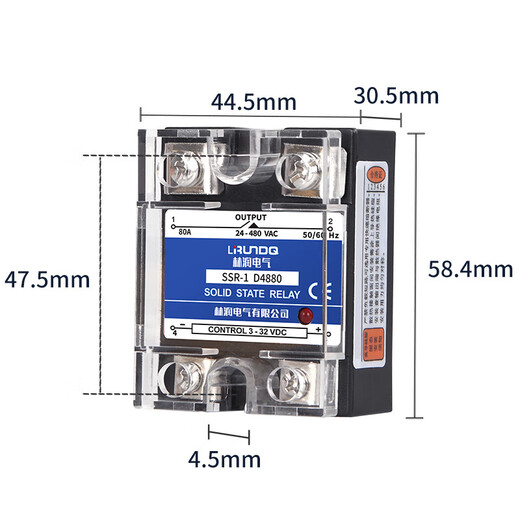 XMSJ Einzelfestes-State-Relais-DC-kontrollierter AC 480V80A-Chipkomponenten SSR-1 D4840 DC-kontrollierter AC 40A