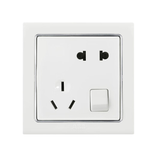 ABB switch socket Dening white one open two open five hole TV telephone panel home 86 type wall package one open single control with line AN131