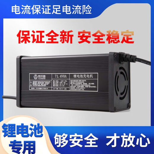 XMSJ锂电数显示48V60V72V8A10A三元铁锂自动断电大功率智能快充充电器 充满自停 60V5A三元18串输出756