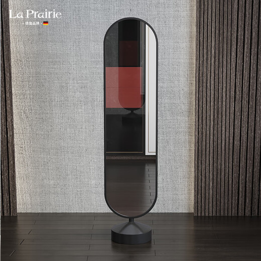 LA PRAIRIE German brand Light luxury floor-standing mirror Home bedroom full-body mirror rotating living room three-dimensional changing dressing dressing mirror Golden rotating dressing mirror 175*40cm