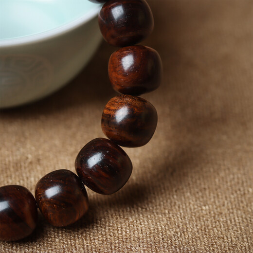 仙作美精选正宗海南黄花梨源头好货1.2cm情侣佛珠手串紫油梨老料