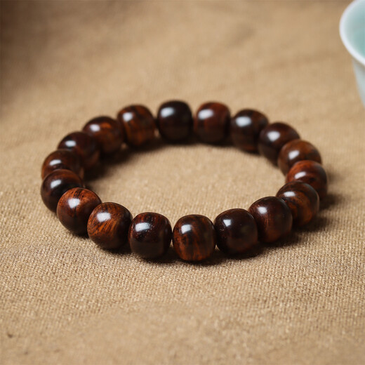 仙作美精选正宗海南黄花梨源头好货1.2cm情侣佛珠手串紫油梨老料