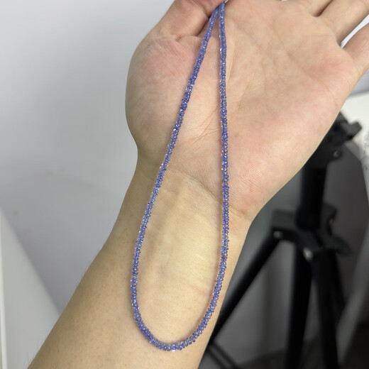 Li Shen natural vitreous tanzanite smooth disc beads 1 piece 2.5-3mm about 38cm special grade tanzanite smooth 2.5-3.7mm as shown in the video
