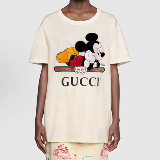 
Gucci Love Parade FW22 letter round neck short sleeve drop rotator sleeve T-shirt same price as 618 off-white 492347-XJB7W-9756 XXS