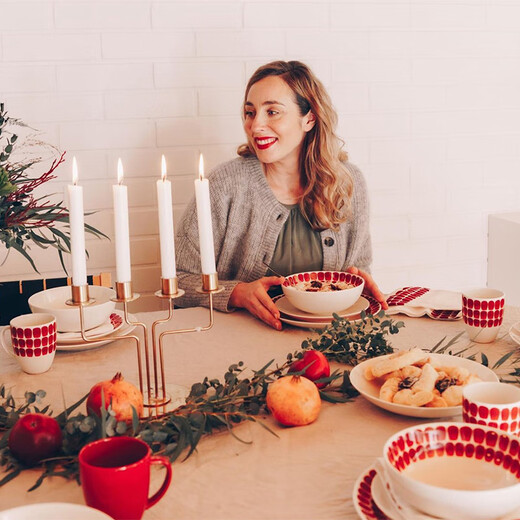 ARABIA 1873 Finland National Pavilion Retro Blue 24-Hour Mug Ceramic Coffee Cup Nordic Tableware 24-Hour Series Red Mug