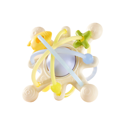 AIBEDILA baby teether, gripping ball, baby can chew on molars, chewable toy chew, anti-eating hand silicone baby chew, Basino Star-Blue Lion Teether + Storage Box