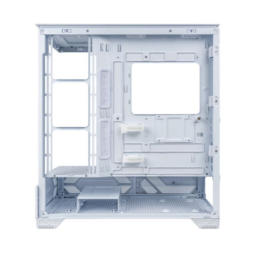VALKYRIE VK03 LITE Gaming-Gehäuse mit Display, Meerblick, Zimmerpanorama, säulenfreier Touchscreen, ATX-Rückstecker, 360 wassergekühlt, 270 Vollsicht, weißer Spielbildschirm, Computergehäuse VK03 Lite weiß + Prism 5Pro-Lüfter * 7
