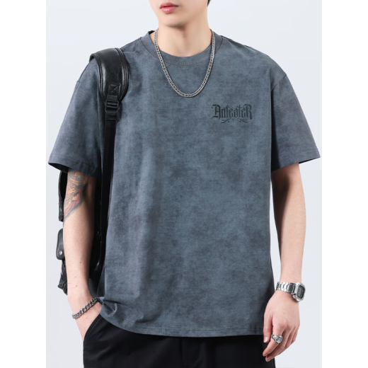 森马（Semir）春季新款水洗重磅纯棉短袖T恤男士2025夏季宽松大码半袖体恤衫 F9896白色 常规 4XL 200-220斤