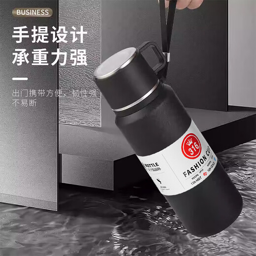 Ihold Thermos Copa de acero inoxidable para hombres Gran capacidad Separación de té Copa de agua Agua fría PERRAMA RETO RETOLOGO MODELO DE LOGO DE LOGO COMENTAR