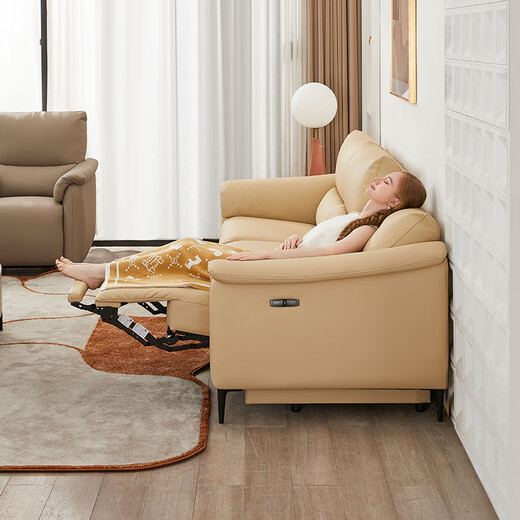 Zhihuashi Primera clase de crema de pared de la pared de la pared FUNCIÓN ELECTRICA ELÉCTRICO ECOLOTO SOFA 11973 Tsukili (terciopelo de arenque) Gran triple de tres personas 265 cm-Double Electric Electric
