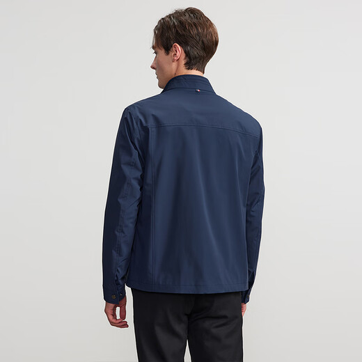 HECHTER business casual jacket men's three-proof old money style spring and autumn jacket easy care stand collar high-end executive new style royal blue three-proof style XL (52)