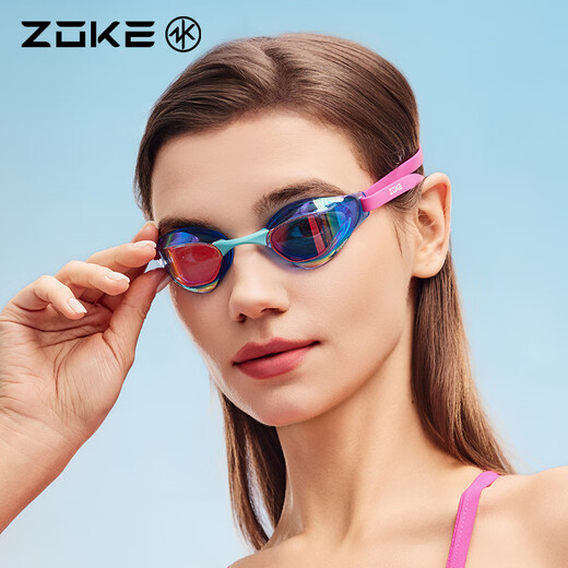 ZOKE adult electroplated rubber ring-free swimming goggles professional swimming training waterproof anti-fog racing swimming goggles 624501212-4