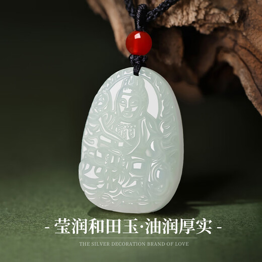 Chinese Gold Twelve Zodiac Signs Hetian Jade Pendant for Men and Women Born Buddha Necklace Birthday Gift for Boyfriend and Girlfriend Anniversary Amulet Puxian Bodhisattva Hetian Jade Pendant-Zodiac Dragon Snake