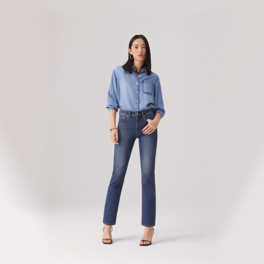 Levi's 25-year-old new women's 724 high waist slim straight jeans
