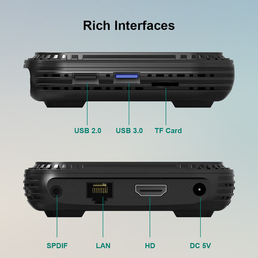 AIRWORLD新款HK1 H8X机顶盒八核全志H728外贸电视盒子安卓14内置风扇千兆 4GB 64GB+蓝牙遥控器 国内版本