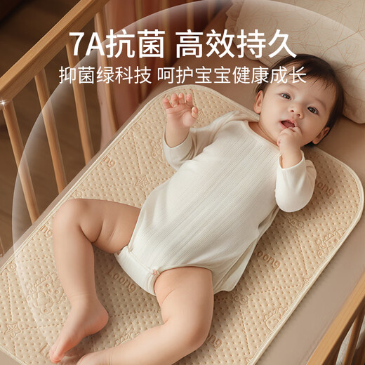 Tong Kui Baby Urinpadwaschbares wasserdichtes Bettblatt Atmungsaktives Großtante Pad natürliche Farbe Baumwolle 7A Antibakterielles Bär 180*200
