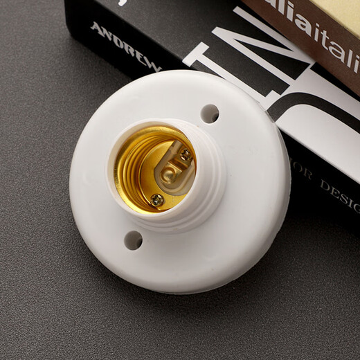 Guan'an LED light bulb E27 screw lamp holder universal lamp holder surface-mounted project property corridor wall socket conventional round lamp holder 80mm two pack