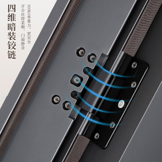 Tür und die neue nationale Standard -Stufe 4 Sicherheitstür Eingangstür Felsenwolle gefülltes Haushaltssicherheitstür Miettür Smart Lock Tür kostenlose Installation einzelner Tür 2250*1050 [innen und außen geöffnet] Mechanische Schloss