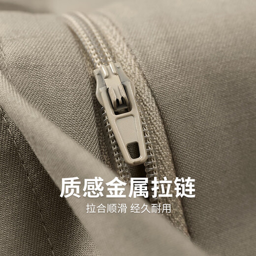 与狼共舞【含桑蚕丝】纯色休闲裤男2025夏季新款亲肤通勤男士直筒裤子4019 卡其701 36