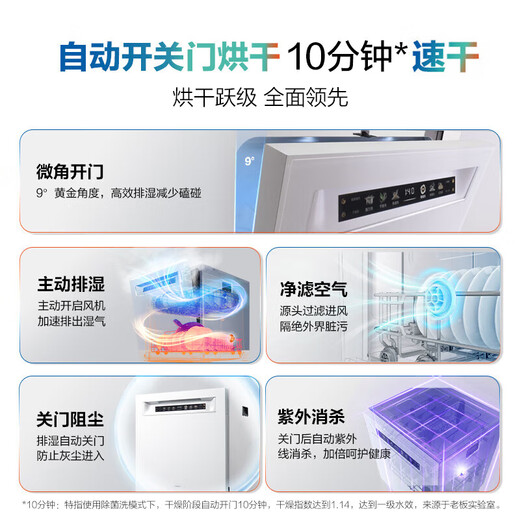 Boss (Robam) 21 days of smart washing, 21 sets of smart cabins + 3 salt series G1PMax black embedded dishwasher, automatic opening and closing door, independent drying W76D-G1P national subsidy