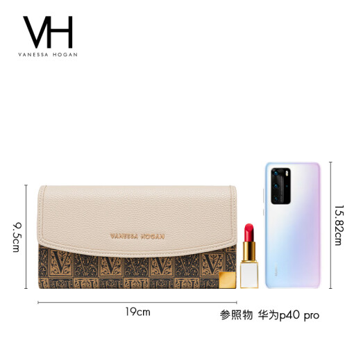 VANESSA HOGANVH女包时尚长款钱包多功能钱夹撞色皮夹复古手拿包卡包实用零钱包
