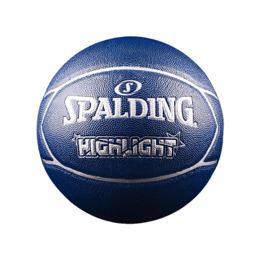 斯伯丁（SPALDING）比赛篮球星型PU表皮7号室内外用球76-867Y蓝色拖鞋凉鞋 五角星银蓝色76-867Y 七号篮球(标准球)