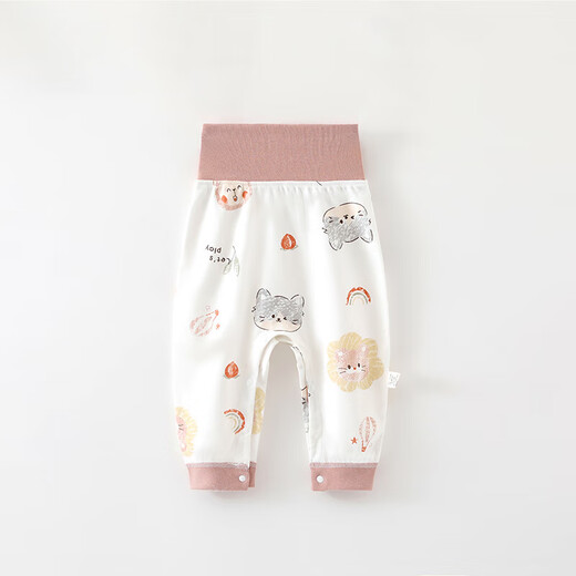 [Belle Yichun Babyhose] Babyhosen Schnappknopf hoher Taille -Bauch -Schutzhose Neugeborene Buntstiftfrucht #6211 80