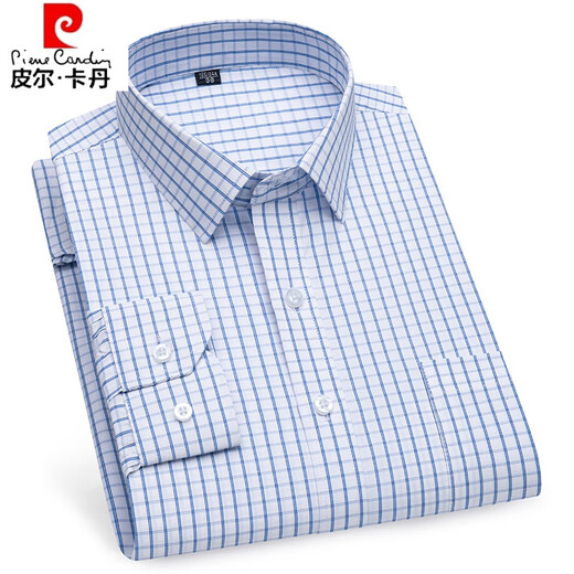 Pier Cardin White Shirt Herren-Langarmgeschäft formelle Form professioneller Arbeitskleidung Groomsmen's Shirt Herren Hochzeitsanzug 6624 41 (180)