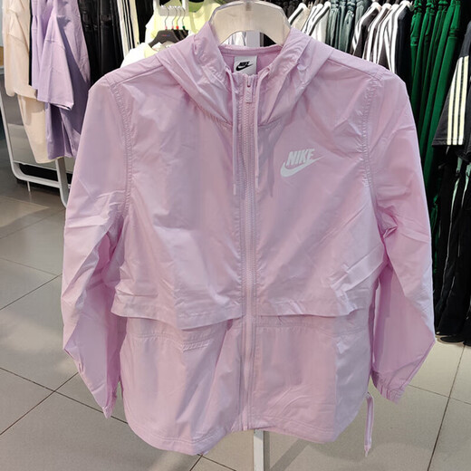 Nike (Nike) Jacke Frauen 25 Frühling New Running Training Sport Kapuze Windproof Komfortable Casual Woven Jacke auf AJ2983-695 Pink S