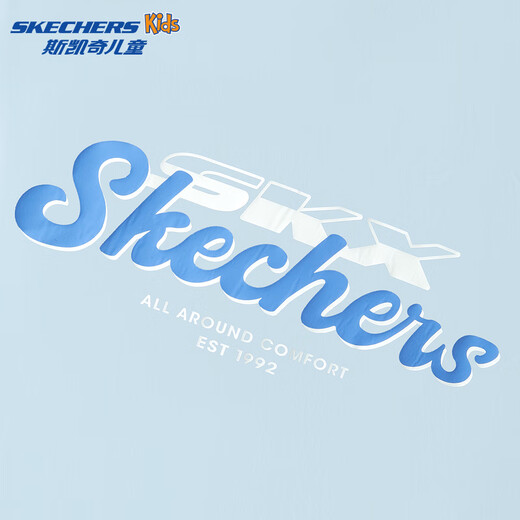 Skechers boys summer cool and comfortable sun protection quick-drying sports coat children's new top L225B004 Breeze Blue/034V 160
