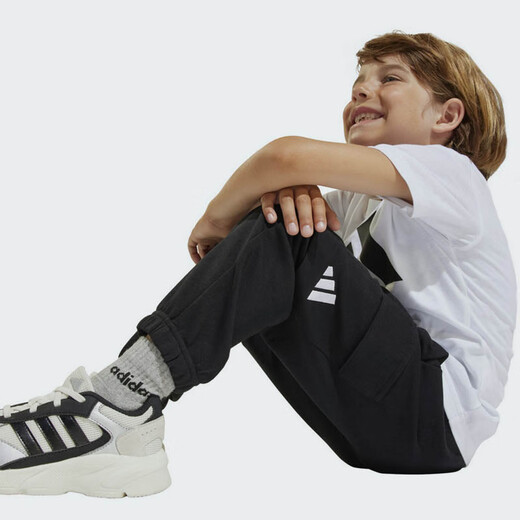 Adidas Children's Clothing 25 Spring and Autumn Boys' Pants Children's Workwear Style Knitted Loose Sports Pants JC9754