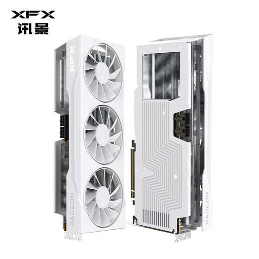 Xunjing (XFX) AMD Radeon RX 9070 XT Snow Wolf 16GB White New E-Sports Design Game Game Learning Desktop Computer Card Independent Graphics Tarjeta