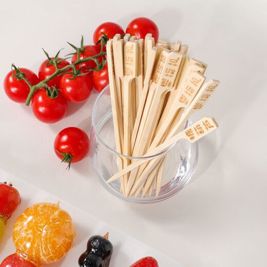 Lan Shengjia candied haws skewers candied haws bamboo skewers bamboo skewers fruit forks full set of disposable production tools and materials special candied haws skewers - DIY making tools cartoon four-piece set 100 pieces one set