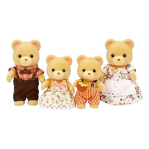 Familias Sylvania Versión japonesa de la familia Honey Bear Playing House Juguetes Girls Juego de regalos de cumpleaños Regalos para niños