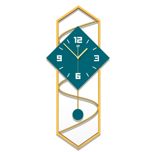 久久达轻奢大气钟表客厅简约时尚创意挂钟家用装饰静音时钟挂墙高级感 JT1697C-白色