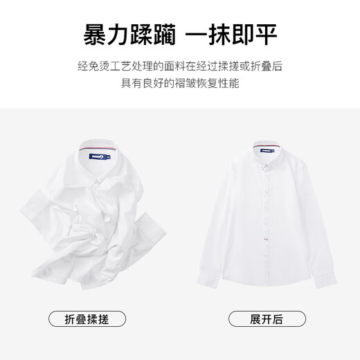 Navigare意大利小帆船长袖衬衫男士春季易打理免烫衬衣纯色休闲百搭寸衫男 漂白 3XL /43