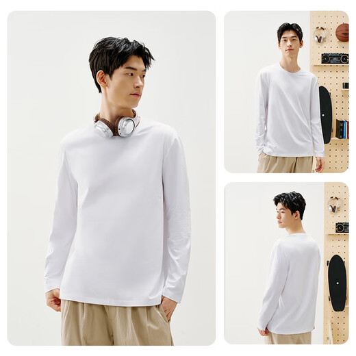 Fabriqué en JD [10A Antibactérien T] T-shirt à manches longues pour hommes