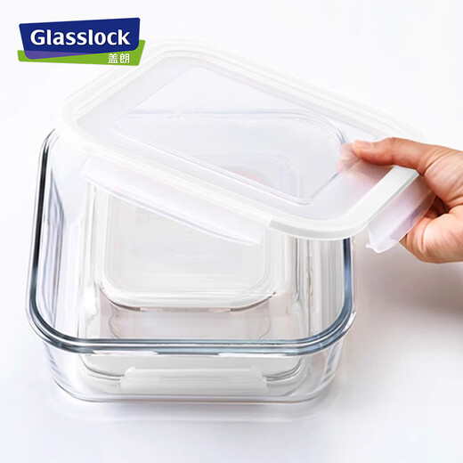 Glasslock保鲜盒韩国钢化玻璃饭盒带饭盒耐冷耐热便当盒冰箱密封盒多件套 400ml*2+695ml*1+1090ml*1