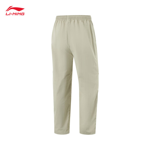 Li Ning water-repellent straight woven sports pants for men 2025 new fitness loose sports pants AYKV227