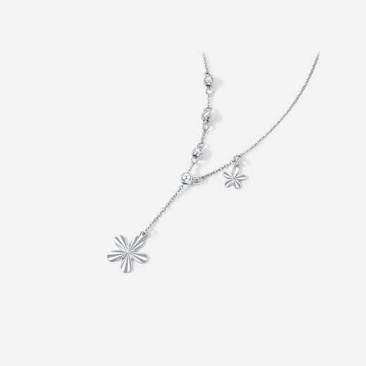 Saturday blessing five-star gold beads PT950 platinum necklace for women platinum pendant B0614904 42+5cm about 2.53g gift