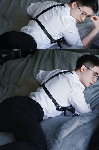 CLCEY Britischer Yuppie-Herrengürtel, hochwertig, gutaussehend, Straßenspaß, langärmelige Hosenträger, Bar-Anzug für männliche Models, schwarzer Schultergurt 49 cm 3XL 160Jin Jin entspricht 0,5 kg -170