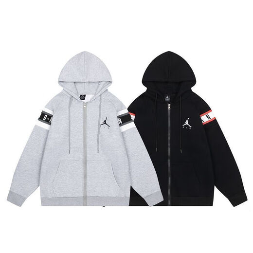 Aerogami-Nike Trendy Brand AJ Flying Man and Women's Cotton Plus Fleece suéter de pareja suelta con capucha Casual Adidas 673 Gray Plus Fleece alta calidad L adidas 110-130Jin [Jin equivale a 0.5 kg]