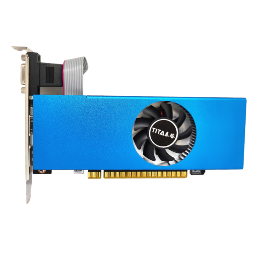 
Tita GTX1050Ti/1650/745/1030RTX3050 design AI half-height single slot 4G/8G/4K/8K small chassis industrial control gaming knife card semi-length graphics card GTX1650 4GD5 DP+HDMI+VGA
